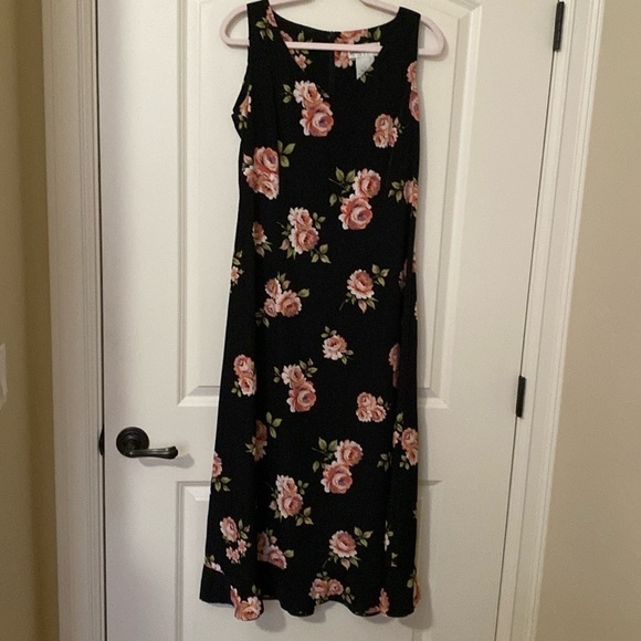 Danny & Nicole Rose Maxi dress Womens 8 Whimsy goth Dark Romantic 90’s Y2K - Picture 1 of 9